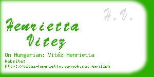henrietta vitez business card