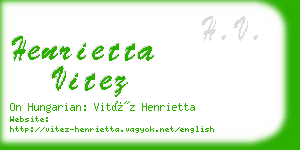 henrietta vitez business card